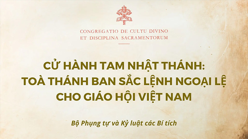 cu hanh tam nhat thanh toa thanh ban sac lenh ngoai le cho giao hoi viet nam