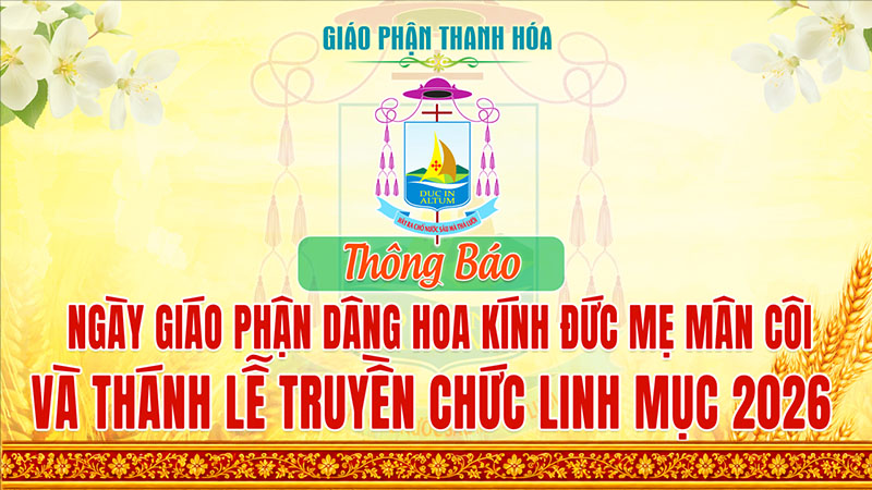 thong bao chuong trinh ngay giao phan dang hoa kinh duc me man coi thanh le truyen chuc linh muc nam 2026