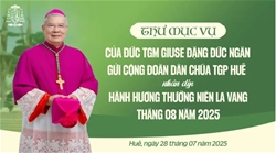 thu muc vu cua duc tong giam muc giuse dang duc ngan gui cong doan dan chua tong giao phan hue nhan dip hanh huong thuong nien la vang thang 8 nam 2025