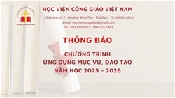 hoc vien cong giao viet nam thong bao chuong trinh ung dung muc vu dao tao nam hoc 2025 – 2026