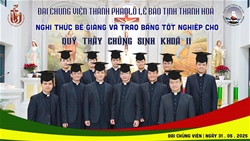 dai chung vien thanh phaolo le bao tinh thanh le ta on be giang nam hoc 2024 2025 va trao bang tot nghiep cho quy thay khoa ii