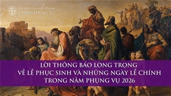 loi thong bao long trong ve le phuc sinh va nhung ngay le chinh trong nam phung vu nam 2026 duoc cong bo vao ngay le chua hien linh