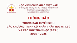 hoc vien cong giao viet nam thong bao tuyen sinh cu nhan va cao hoc than hoc nam hoc 2025   2026???????