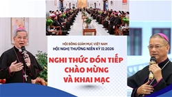 video nghi thuc don tiep chao mung va khai mac hoi nghi thuong nien ky ii nam 2026 cua hoi dong giam muc viet nam