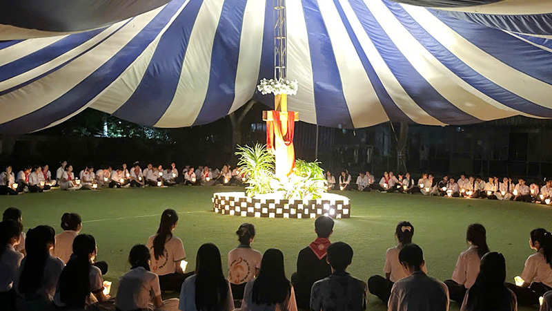 giao hat ba lang buoi cau nguyen taize duoi anh sang duc tin va on goi cua cac tham du vien khoa dao tao giao ly vien – huynh truong 2025
