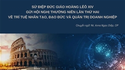 su diep duc giao hoang leo xiv gui toi hoi nghi thuong nien lan ii ve tri tue nhan tao dao duc va quan tri doanh nghiep