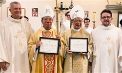 hoi thua sai hai ngoai paris trao tang tu cach thanh vien danh du cho duc tgm giuse vu van thien va duc cha giuse do manh hung