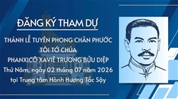 dang ky tham du thanh le tuyen phong chan phuoc toi to chua phanxico xavie truong buu diep