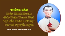 thong bao ngay hanh huong giao phan thanh hoa tai den thanh tu dao phaolo nguyen ngan